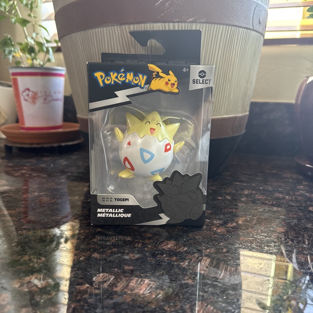 "Pokémon" Metallic TOGEPI, Battle Feature Jazwares Select, New Series 3 NEW